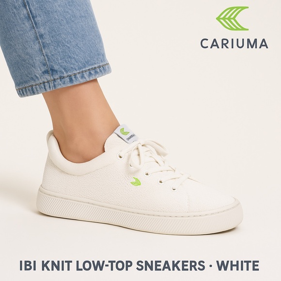 Cariuma Shoes - Cariuma,IBI Knit Low-Top White Sneakers – Lightweight Eco Casual EUC Size 10.5